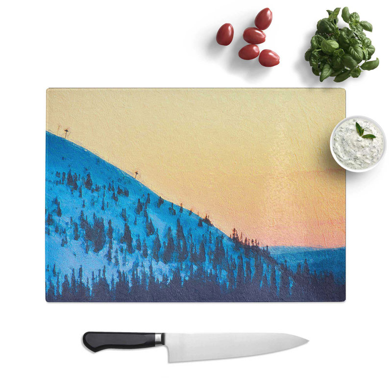 Glass Hills of Trysil Norway Chopping Board, 39 cm W x 28.5 cm L