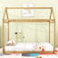 Twin Size Wooden House Bed with Roof-1284652045
