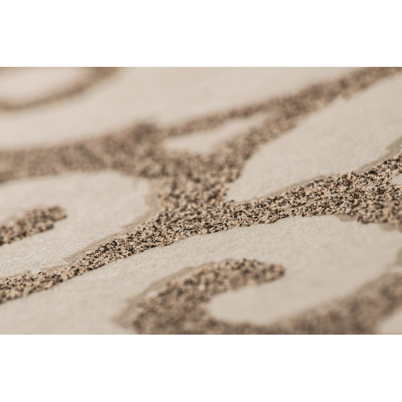 Universe Pluto Glass Stone Motif Wallpaper Rol, Cream/Gold