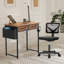 Ensemble de bureau et de chaise: bureau d'ordinateur de 32 pouces et chaise en filet noir à hauteur réglable-7043300
