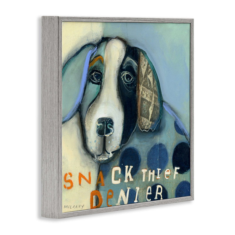 «Snack Thief Denier», giclée encadrée par Stacy Milrany, Estampe numérique Farmhouse, H 12 po x l 12 po