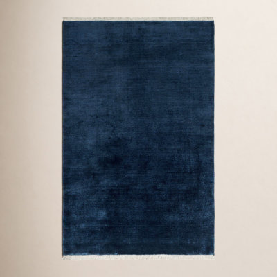Clio Hand Loomed Wool Navy Rug