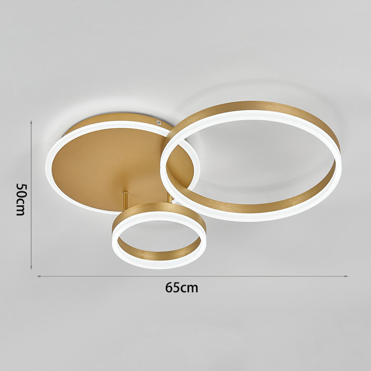 Aryash 3-Light 65cm Classic Golden Loops LED Integrated Flush Mount