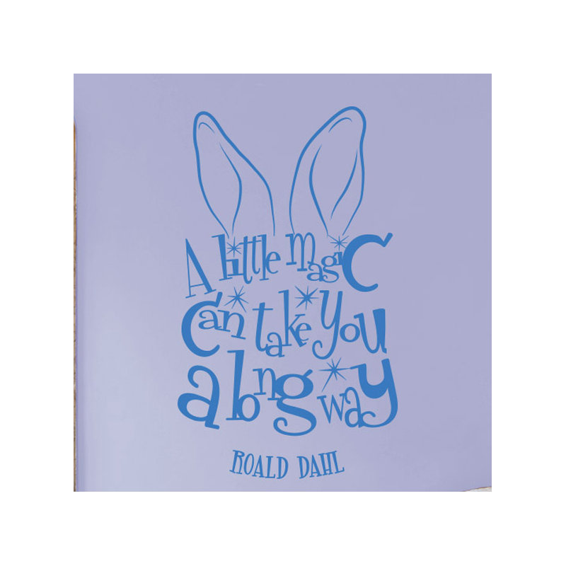 Roald Dahl Wall Sticker, Blue