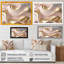 Subtile sophistication en rose exquis et doré - art abstrait à l'encre liquide-87324768-87324769