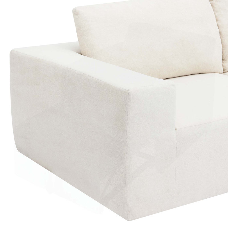 Canapé modulaire avec tissu d'ameublement Boneless, Tissu éponge beige