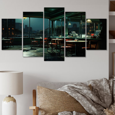 Chef-d'œuvre Nighthawks par Edward III - décoration murale architecture - 5 panneaux