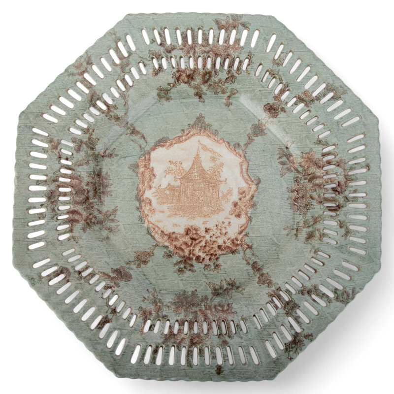Plateau octogonal en porcelaine Anbertonia