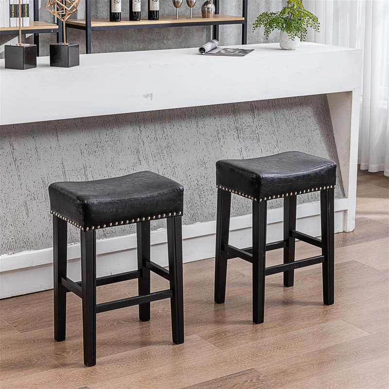 Tabourets de bar 26 po Heatherfield, Noir, Noir