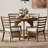 Hervey 5-Piece Retro Rustic Functional Dining Set Unique Geometric Design,Round Table Top with Leaf,dinning table set-1874598577-1874598583