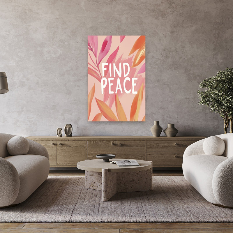 Fleurs sereines, art mural abstrait contemporain représentant une plante, nature., H 48 po x l 32 po