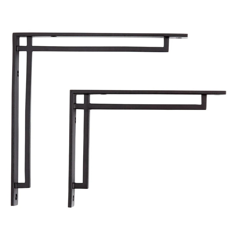 Harridge Shelf Bracket, Matte Black, 6.13" H x 8.13" W x 0.88" D