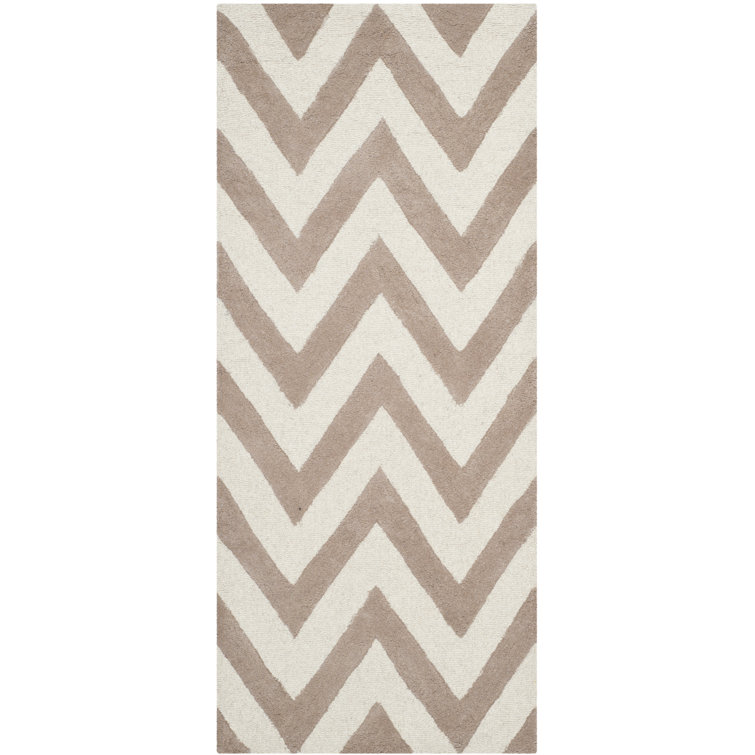 Sandiacre Chevron Wool Hand Woven Area Rug