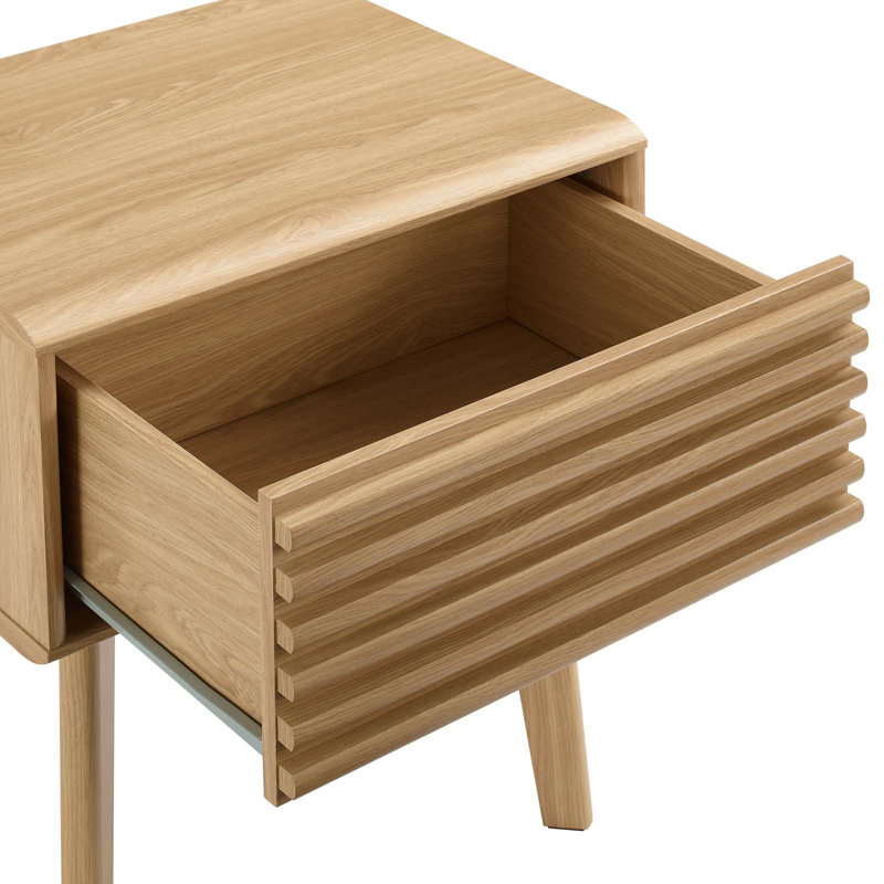Render End Table Nightstand, Oak
