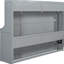 Grand lit gris avec fonction de levage et de bureau hydraulique, peu encombrant, cadre de support de 600 lb, rangement intégré pour le matelas, charnières murales de 10 po, petit design, suggéré-586265229-586265224