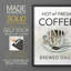 «Hot and Fresh Coffee», reproduction encadrée - bois massif-1319546064-1319546066