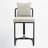 26'' Boucle Counter Stools With Backrest & Metal Frame, Modern Upholstered Bar Chairs For Kitchen Island-115464522