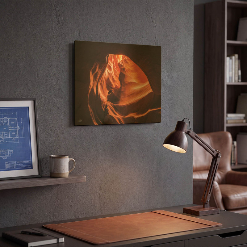 Art mural en métal doré, "Ble saing" par Martin Podt, 16 po x 12 po, 16 po x 12 po