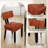 16.25" H Mid-century Modern Fabric Upholstered Dining Chairs-672117386