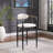 Barstools Set Of 2, Counter Height Upholstered Bar Stools With Back For Kitchen Island, Beige Fabric Seating Iron Legs 260LBS Weight Capacity-1393565332