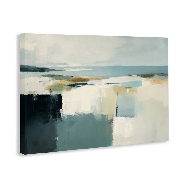 Toile abstraite Pastel Plains, design par Irena Orlov, H 16 po x l 24 po