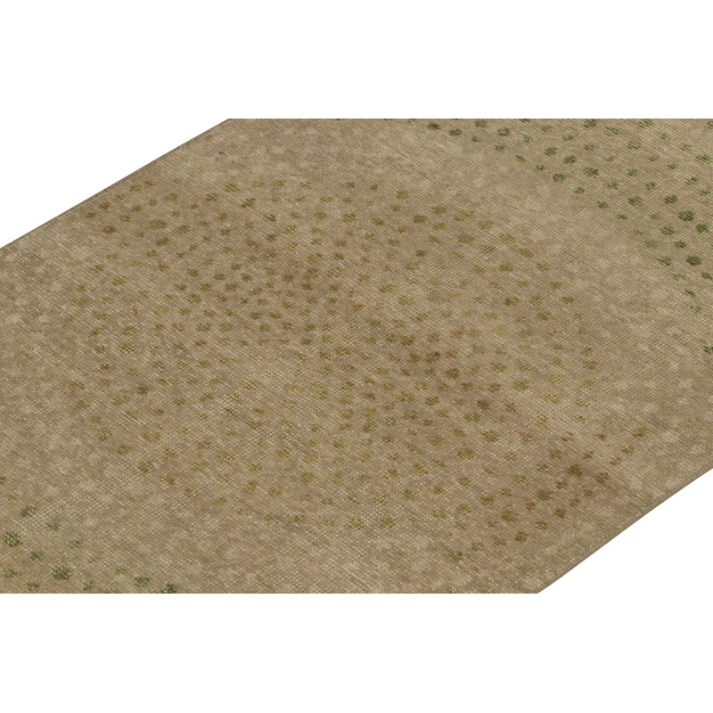 Distressed Homage Hand Knotted Wool Abstract Area Rug, Runner 2'6" x 14'