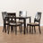 Ingaret Grey Fabric Upholstered 7-Pc Dining Set in Dark Brown Finish, 38.6'' H X 17.9'' W X 22'' D-323577757-297798200