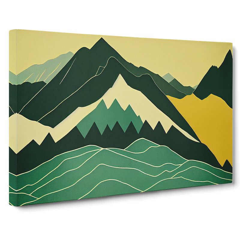 Euphoric Abstract Mountains - Wrapped Canvas, 50cm H x 76cm W x 3cm D