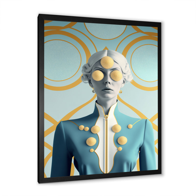 Goddess Oracle Efflorescence IV - Print on Canvas, Black Picture Frame Canvas, 20" H x 12" W x 1" D