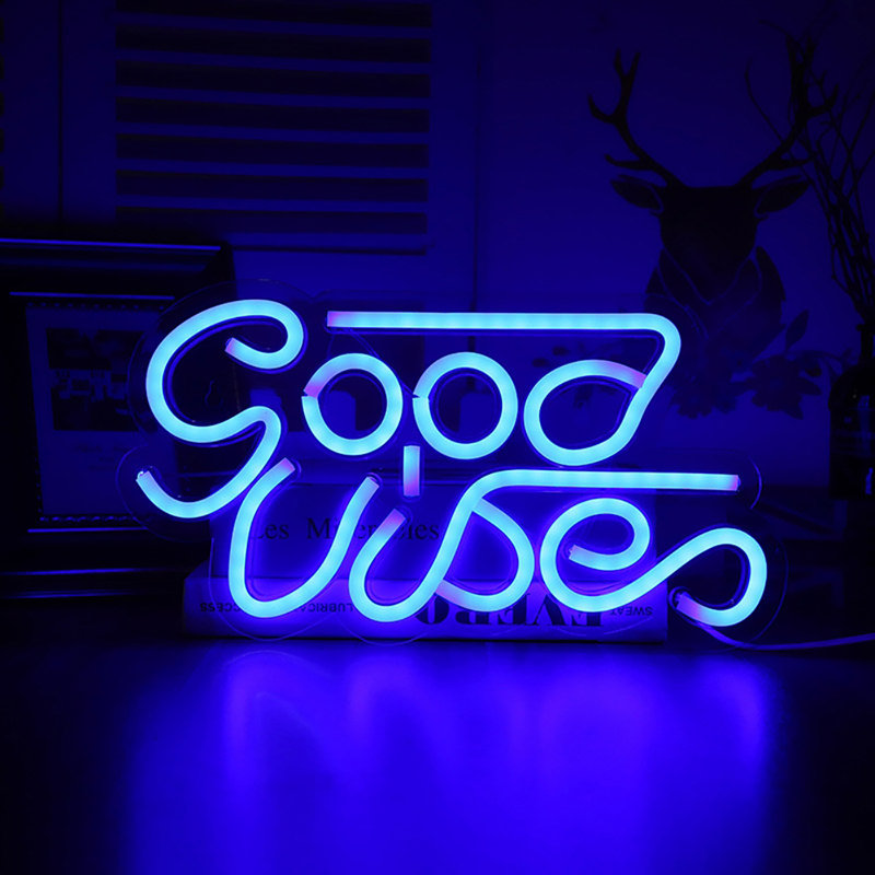 Enseigne lumineuse bleue 1 po Costales, Bleu