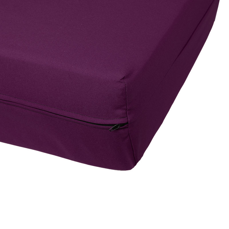 Housse pour canapé-lit réversible en tissu de polyester réversible avec fermeture à glissière 3 côtés, Simple, Bourgogne