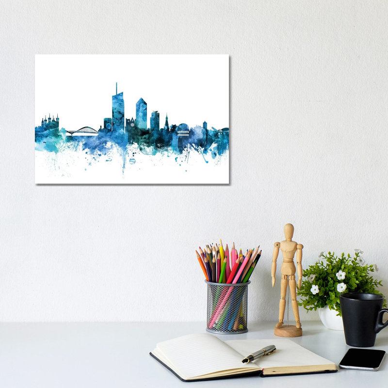 Lyon, France Skyline by Michael Tompsett - Wrapped Canvas Gallery-Wrapped Canvas Giclée, 20.32 cm H x 30.48 cm W