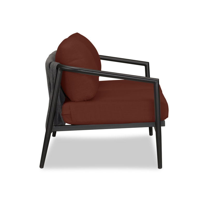 Olio Outdoor 2 - Seat Loveseat, Black, Canvas Natural Sunbrella® Canvas