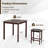 Ebern Designs 5 Pcs Bar Table Set Square Dining Table & 4 Pvc Leather Upholstered Bar Stools-1828303452