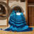 Machine Washable Hubbard Surfboard Tube Ride Beachy Striped Rug in Blue – BabyBlue Binding-608286849