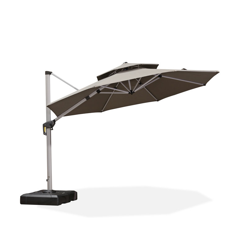 Parasol de 10 pi 10 po Voss, Argent, Taupe