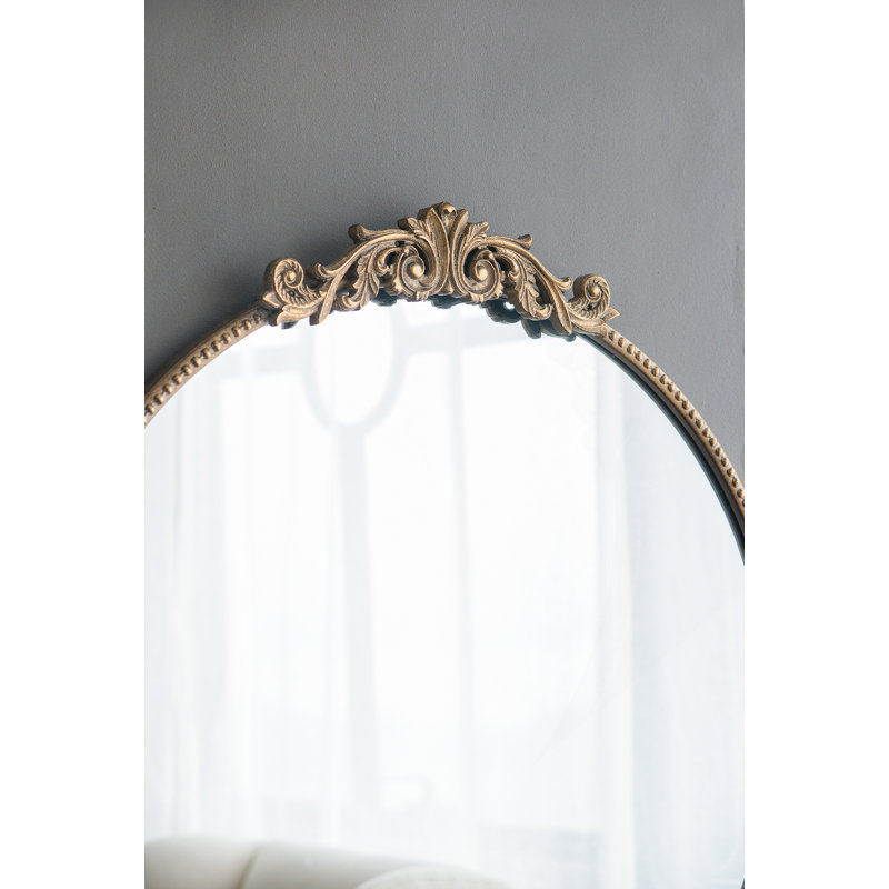 Miroir rond, miroir mural avec cadre en métal pour salle de bain