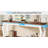 70.9" Vintage French Console Table - Extra Long Sofa Table Behind Couch W/ 2 Shelves
