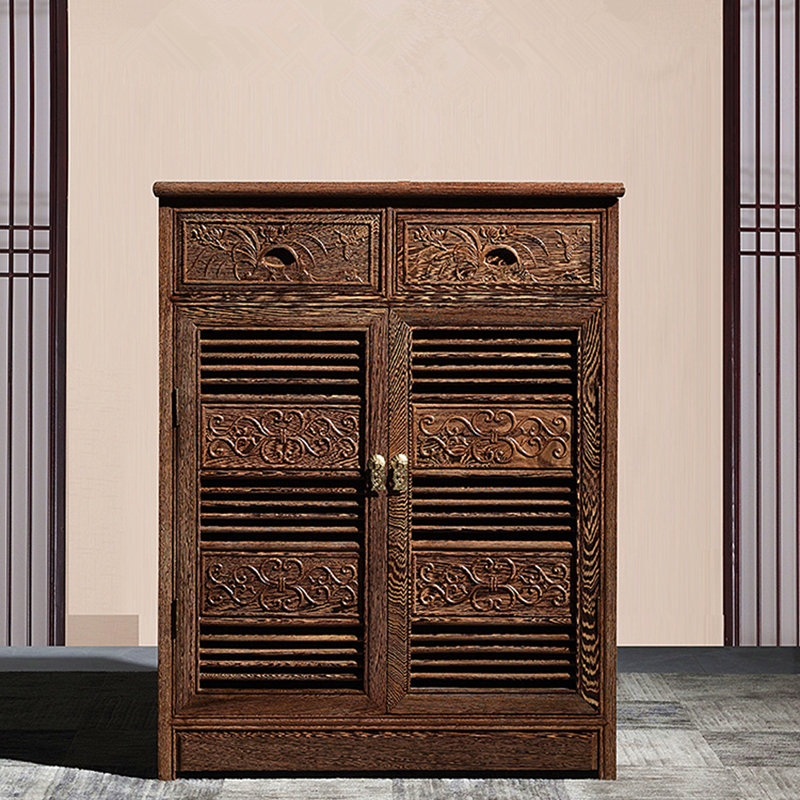 12 Pair Solid Wood Shoe Storage Cabinet