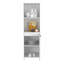 Garde-manger Eiffel, deux tablettes extérieures, armoire à une porte, deux tablettes intérieures - blanc