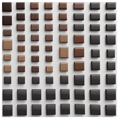 Brown Square Tiles Comforter