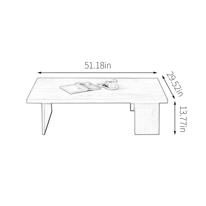 Grande table basse de style zen