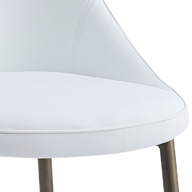 Barhorst 18.25'' H Faux Leather Upholstered Side Chair, White