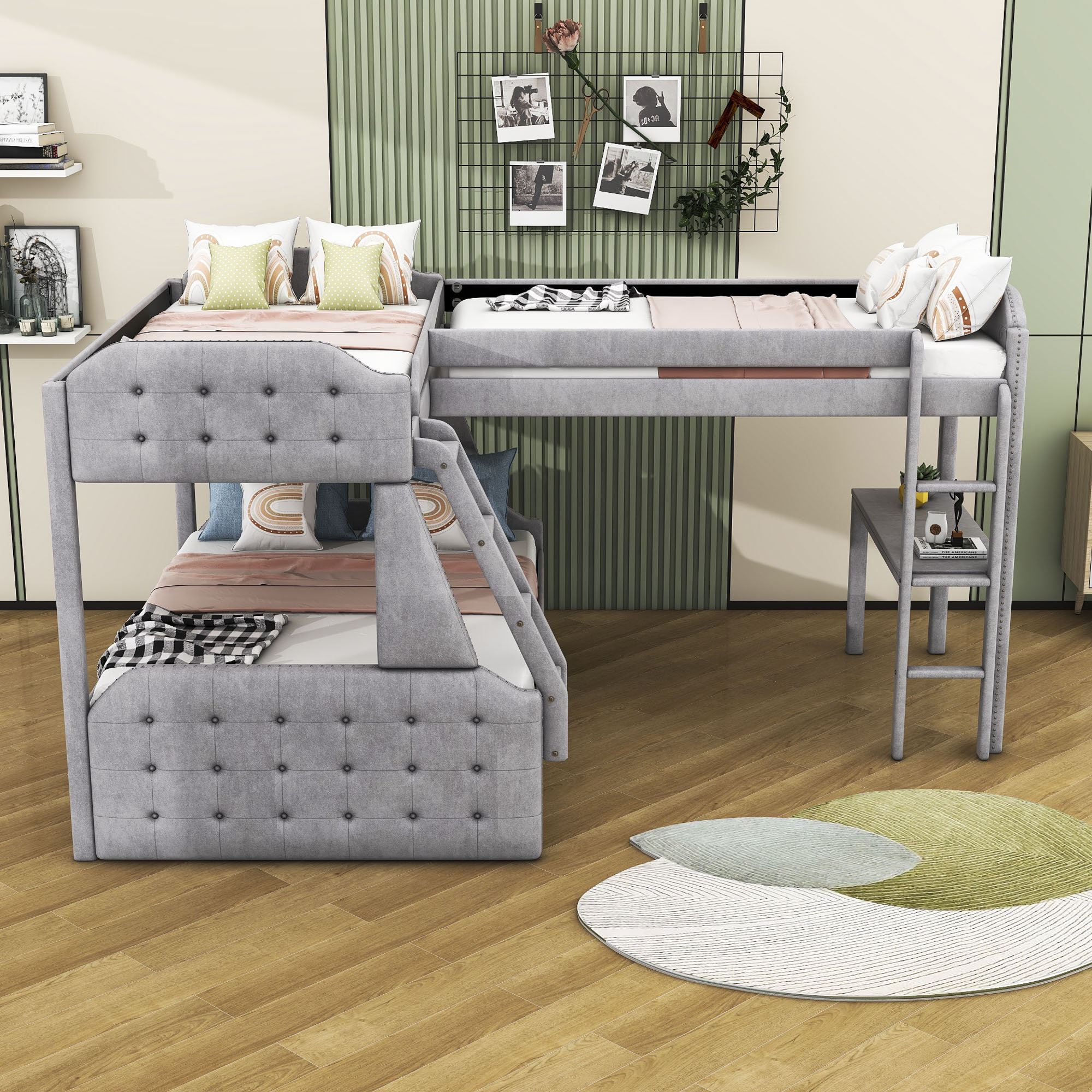 Gemma Violet Boger Kids Twin Over Full Bunk Bed | Wayfair
