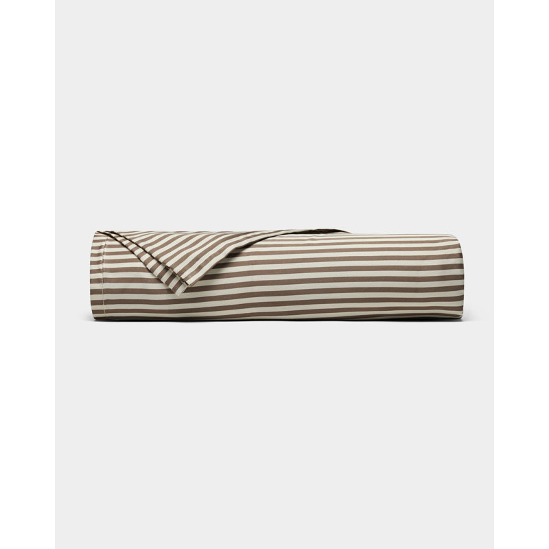 Bamboo Sheet Set, California King Sheet Set, Classic Stripe in Ebony