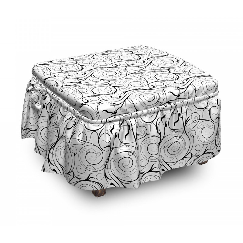 Housse pour repose-pieds motifs de tourbillons