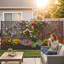 Lit de jardin surélevé en résine de 58 po de hauteur avec treillis