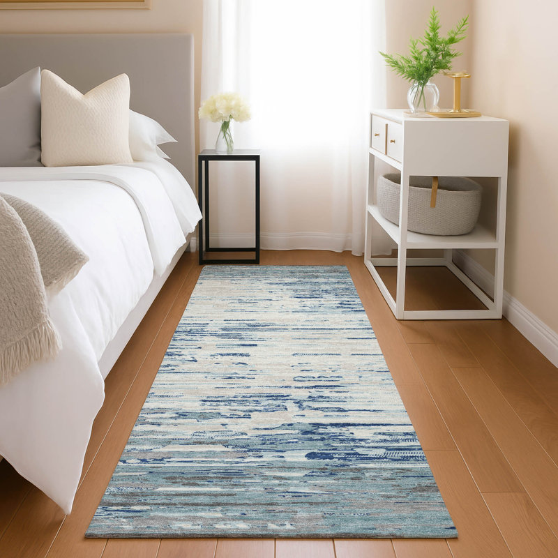 Machine Washable Indoor/Outdoor Chantille ACN2767 Modern Rug, Sky, 2'3" x 7'6" Runner