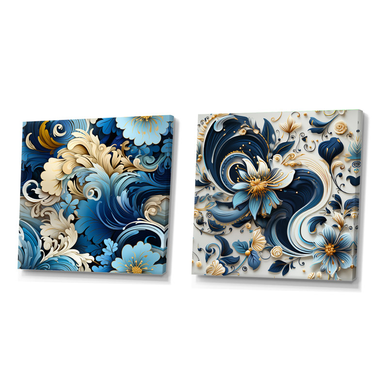 Motif cachemire à motif cachemire III, H 16 po x l 33 po, Toile tendue