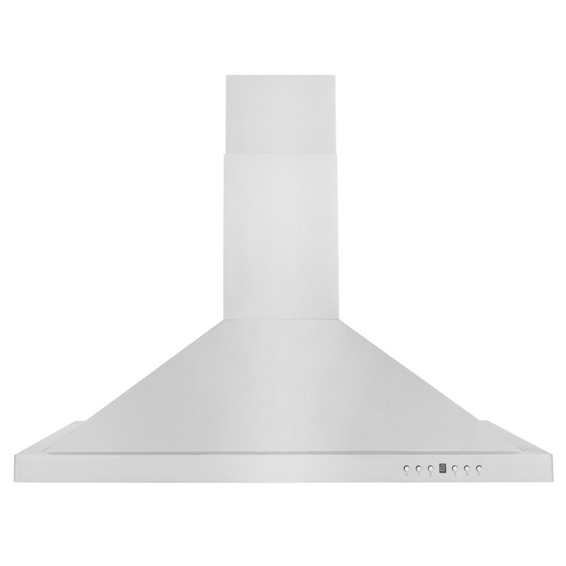 ZLINE 30" Convertible Wall Mount Range Hood with 2 Piece Charcoal Filters, LED lighting and Dishwasher-Safe Baffle Filters
